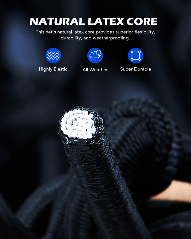 Orion Motor Tech 5'x7' Heavy Duty Cargo Net Stretches to 10'x14' for Pickups SUVs Vans Semis, Bungee Cord Net for Truck Bed Roof Rack Trailer More with Handmade Knotting 18 Carabiners Storage Bag - Image 5